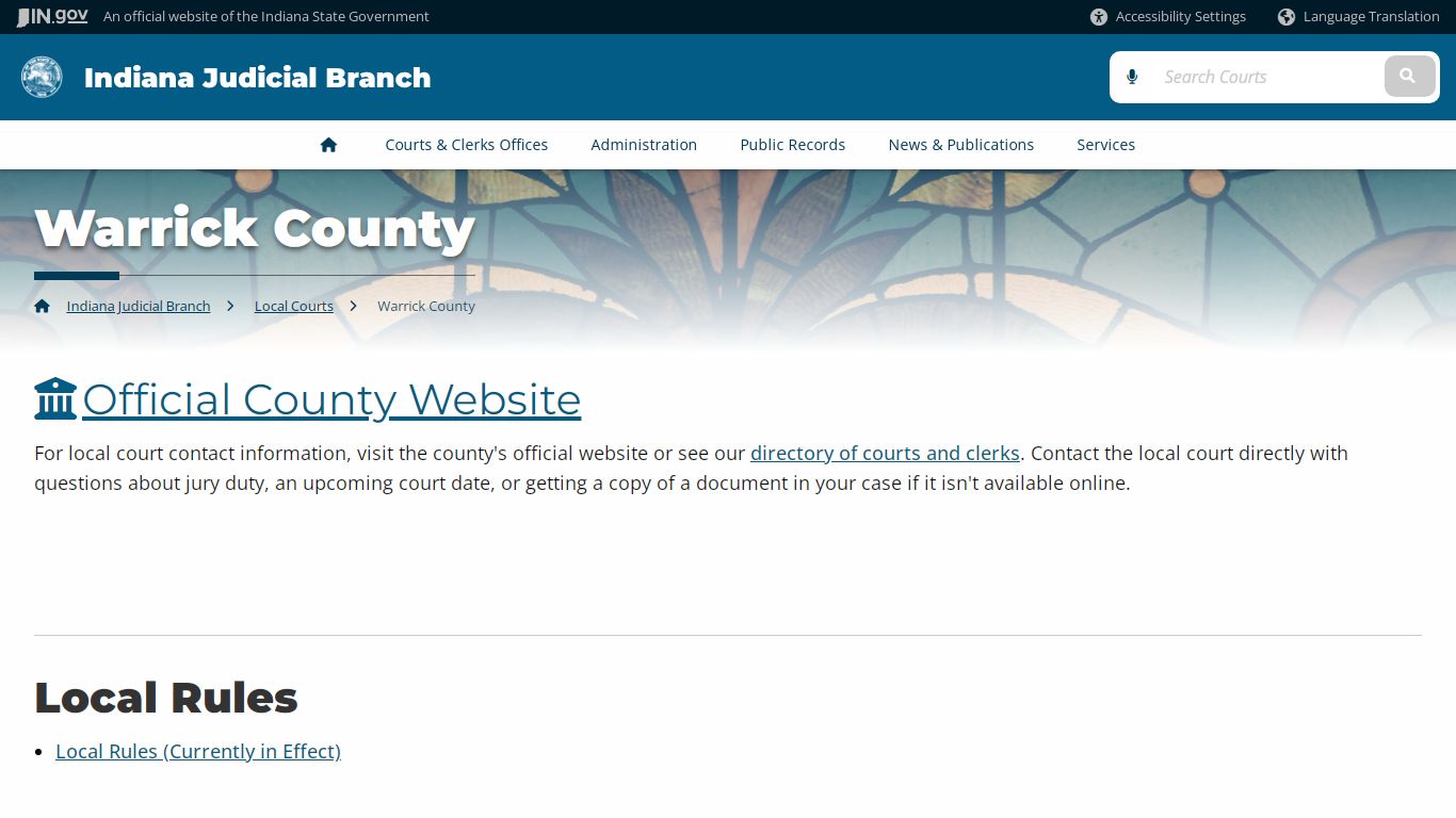 Warrick County - Indiana Judicial Branch